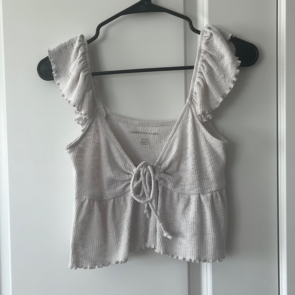 American Eagle ruffled tank